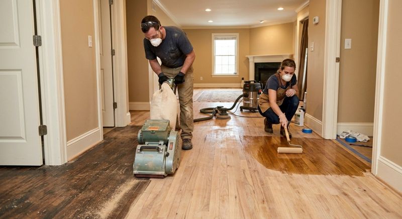 Walnut Floor Refinishing in Overland Park, KS